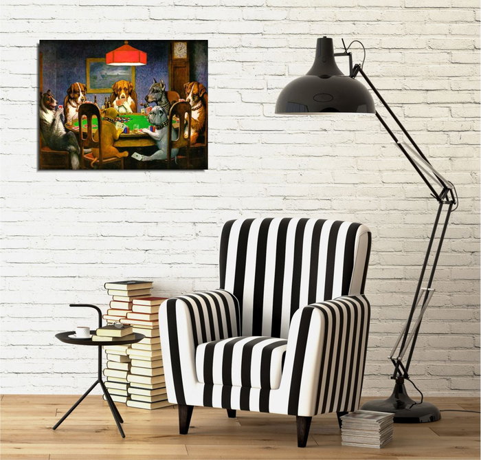 Wallity Cuadro Lienzo Decorativo Un amigo en apuros 30 x 40 cm